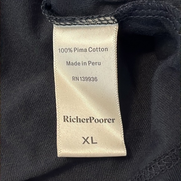 Richer Poorer Pima Pocket Long Sleeve Tee in Black - Picture 12 of 12